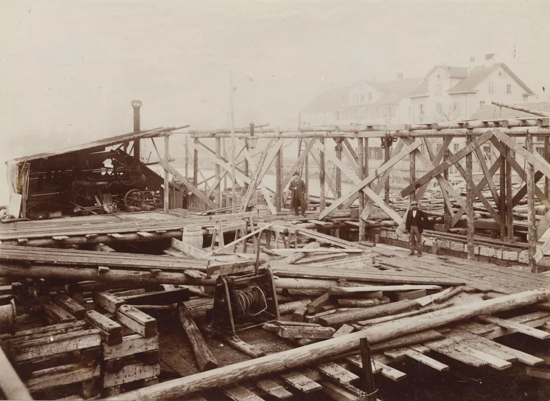 Wipkingerbrücke im Bau